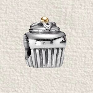 PANDORA Gold and Silver Cupcake Charm
